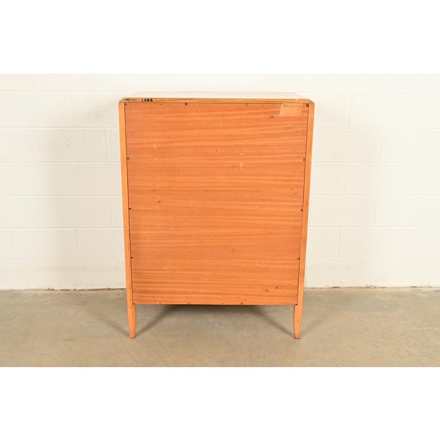 Mid-Century French Regency Carved Mahogany Highboy Dresser or Chest of Drawers, Circa 1950s For Sale - Image 15 of 18