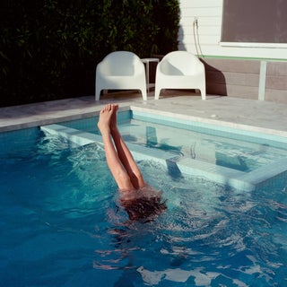 No Running on the Pool Deck — Ready-to-Hang Metal Photography Print For Sale