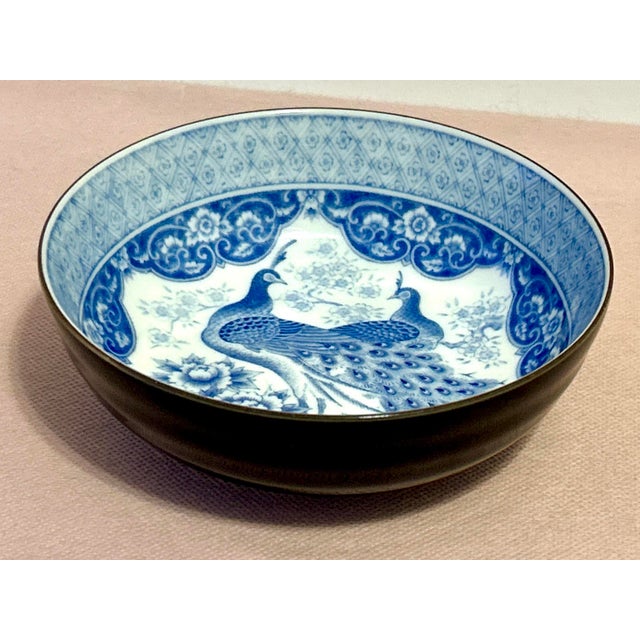 Antique Japanese Peacock Bowl For Sale - Image 4 of 10