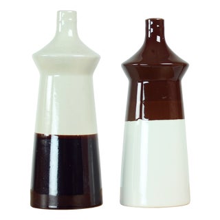 Ceramic Vases from Jamberk, Former Czechoslovakia, 1960s, Set of 2 For Sale