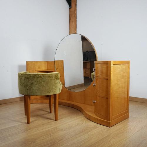 Art Deco Dressing Table and Stool Set by Betty Joel, 1930s For Sale - Image 4 of 9
