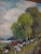 Late 20th Century Late 20th Century Continental Landscape Titled Sheppard Signed Oil on Canvas For Sale - Image 5 of 14