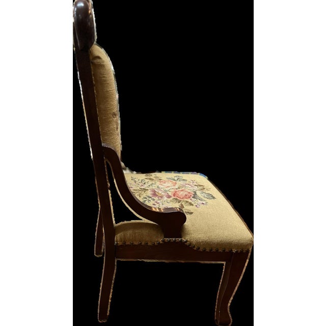 1940s Needlepoint Chair For Sale - Image 4 of 4