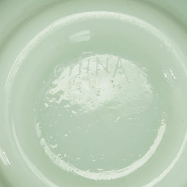 Glass Pair Chinese Peking Glass Wine Cups Jade Color Circa 1920 For Sale - Image 7 of 7