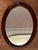 Vintage Oval Mirror in Stained Wood, 1970s For Sale - Image 13 of 17