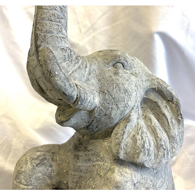 Vintage Cast Elephant Statue For Sale - Image 11 of 12