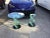 1990s 1990s Post Modern Green Glass and Black Base Side Tables - a Pair For Sale - Image 5 of 9