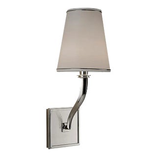 Polished Nickel Bathroom Wall Light For Sale