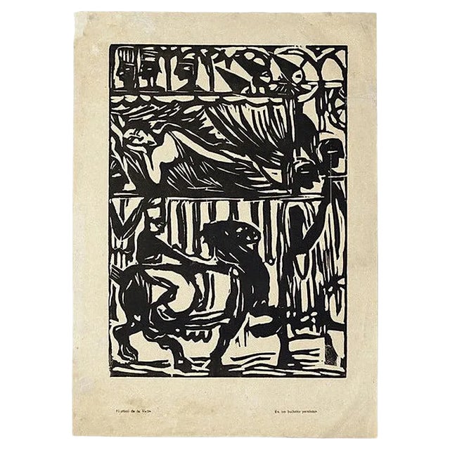 Persian Ballet - Original Woodcut by Arturo Martini - 20th Century XX Century For Sale