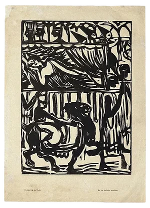 Persian Ballet - Original Woodcut by Arturo Martini - 20th Century XX Century