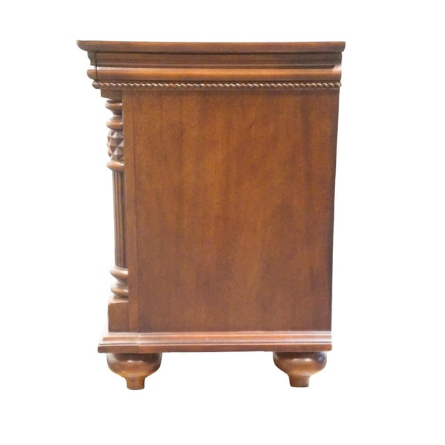 High End Solid Cherry Traditional Contemporary Style 64" Media Console For Sale - Image 11 of 14