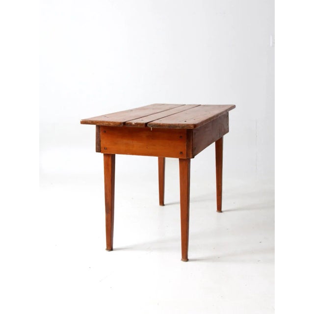 Farmhouse Antique Primitive Table For Sale - Image 3 of 13