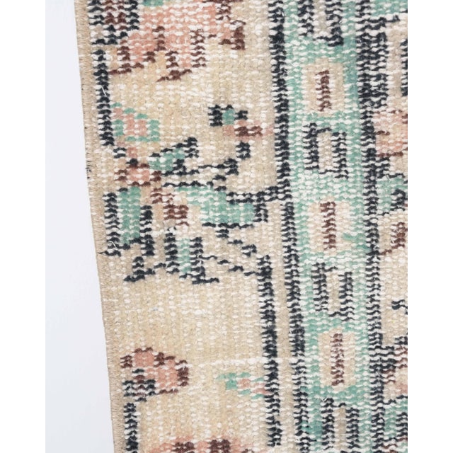 Textile 1970s Vintage Turkish Oushak Handmade Wool Cotton Orange Area Rug For Sale - Image 7 of 11