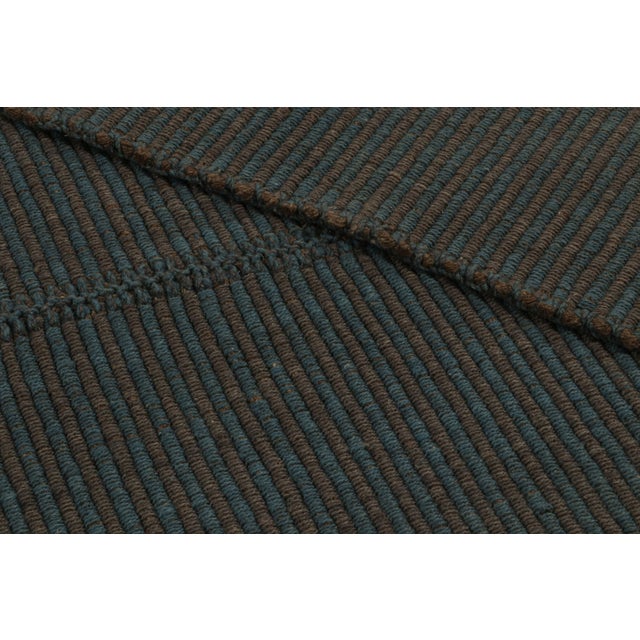 Textile Rug & Kilim’s Contemporary Kilim in Black, With Blue Accents For Sale - Image 7 of 7