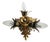 Vintage Florentine Silver-Plated and Gold-Plated 3-Light Ceiling or Wall Lamp from Banci Firenze, Italy, 1960s For Sale