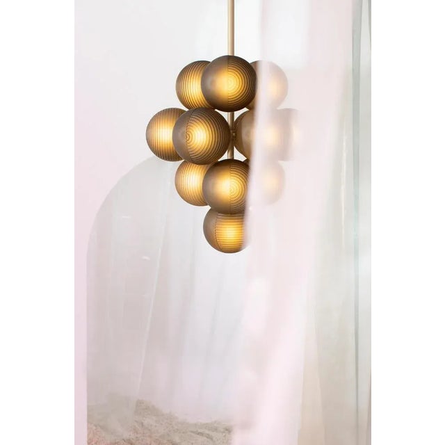 Small Transparent Acetate Black Stellar Grape Pendant by Pulpo For Sale - Image 10 of 11