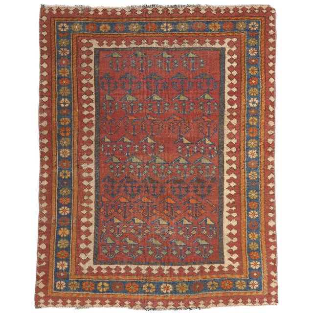 Early 20th Century Antique Persian Malayer Rug, 03'08 X 04'08 For Sale - Image 10 of 10