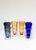 Glass Swedish Glass Vases in Blue and Amber from Orrefors, Set of 4 For Sale - Image 7 of 17