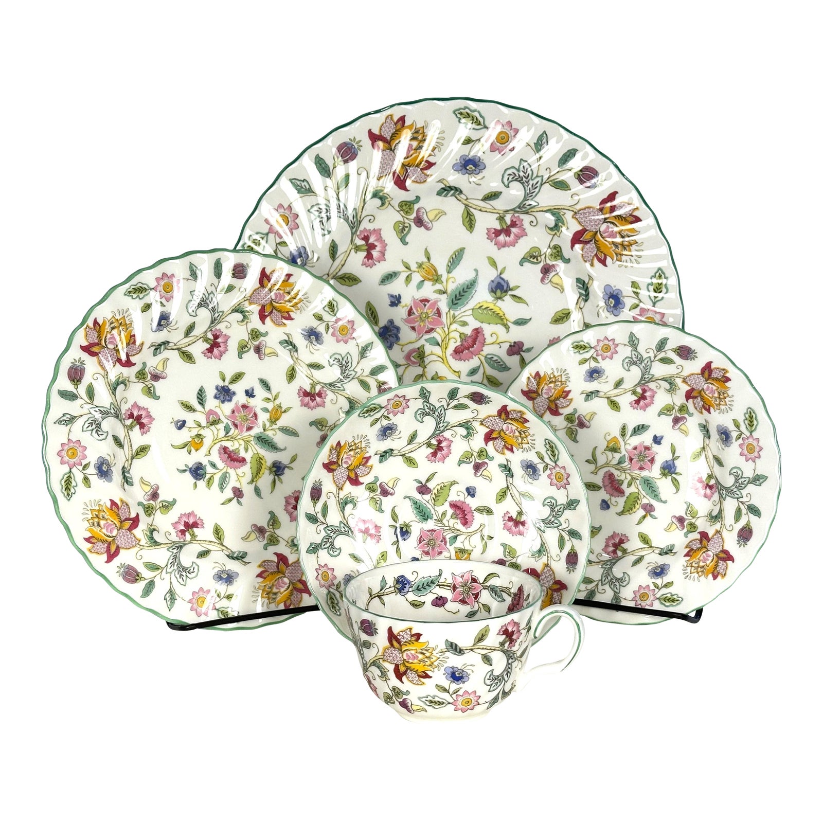 Mid 20th Century Haddon Hall by Minton 5-Piece Place Setting
