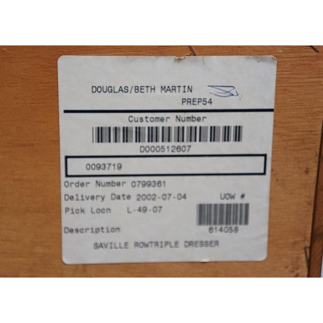 Durham Furniture Saville Row Collection Solid Cherry Early American 66" Triple Dresser 980-173 For Sale - Image 15 of 15