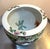 1960s-70s green/white/gold Chinese ceramic bird planter w/ koi fish detail inside. Some minor discoloration marks on...