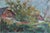 Rural Landscape Oil Painting, Ukrainian Artist, 1980s Soviet Art 39-59 For Sale