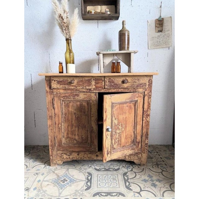 Vintage Brown Patinated Buffet, 1930s For Sale - Image 3 of 10