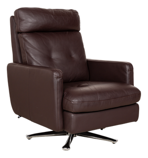 Cor Leather Armchair in Brown with Swivel Function from Conseta