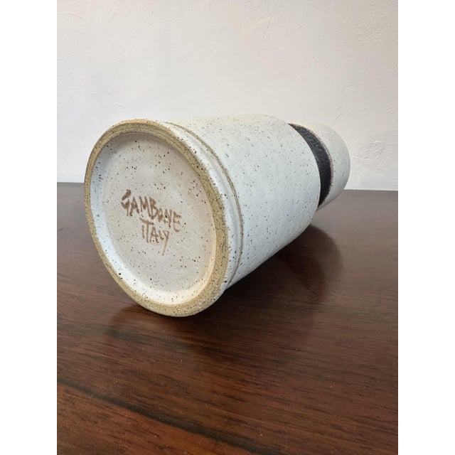 Contemporary Glazed Stoneware Vase by Bruno Gambone, Italy, 1970s For Sale - Image 3 of 5