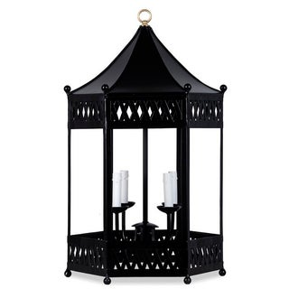 Black Pagoda Lantern Chandelier For Sale