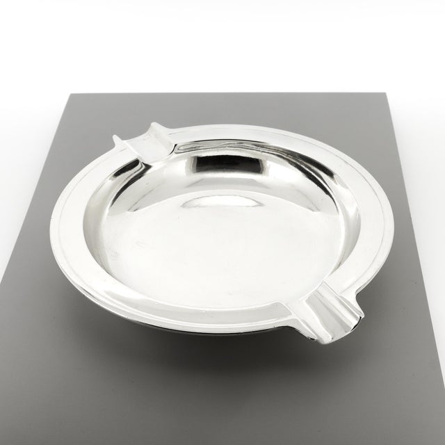 Tiffany and Co. Tiffany & Co. Modernist Sterling Silver Cigar / Cigarette Ashtray For Sale - Image 4 of 18