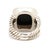 Modern David Yurman Diamond and Black Onyx Statement Ring, Sterling Silver, Size 6.5 For Sale - Image 3 of 7