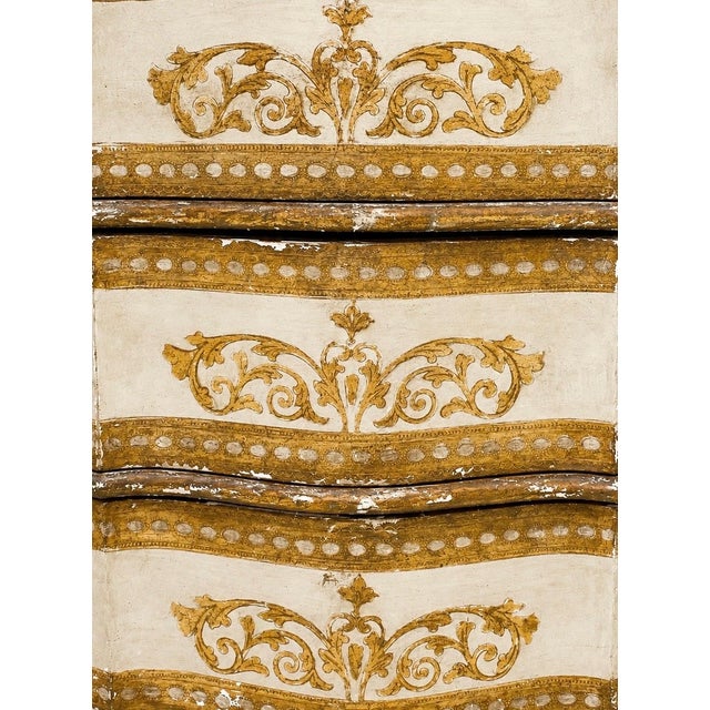 Wood Renaissance Italian Giltwood Three-Drawer Crossbow Chest of Drawers, 1960s For Sale - Image 7 of 10