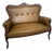 Chippendale Leather Two-Seater Sofa, 1960s For Sale
