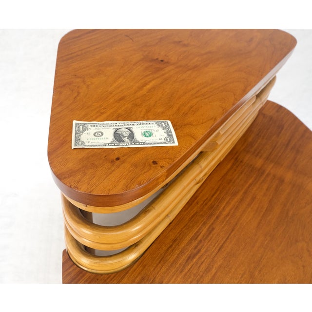 Paul Frankl Side Table Rattan Bamboo Mid Century Modern c1960s MINT For Sale - Image 10 of 13