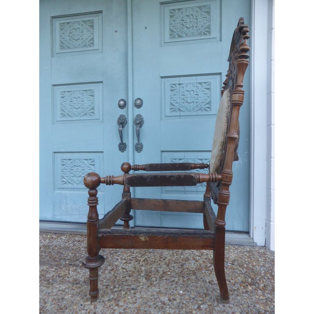 Mid 18th Century Mid 18th Century Gothic or Westlake High Back Throne Armchair (Frame Only Without Upholstery) For Sale - Image 5 of 8