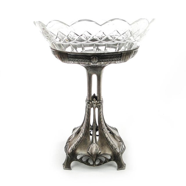 Art Nouveau Crystal Bowl on Stand from WMF, 1890s For Sale - Image 14 of 16