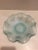 Blue Vintage Northwood Carnival Glass Hearts & Flowers Ruffled Bowl For Sale - Image 8 of 10