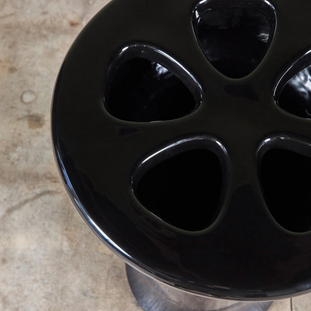 Mid-Century Modern Angelo Mangiarotti Ceramic Glazed Umbrella Stand for Ceramica Brambilla Milano For Sale - Image 3 of 16