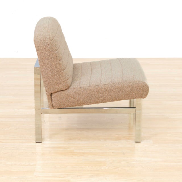 Set of Eight British Mid-Century Modern Chrome-Framed Modular Lounge Chairs For Sale - Image 4 of 16
