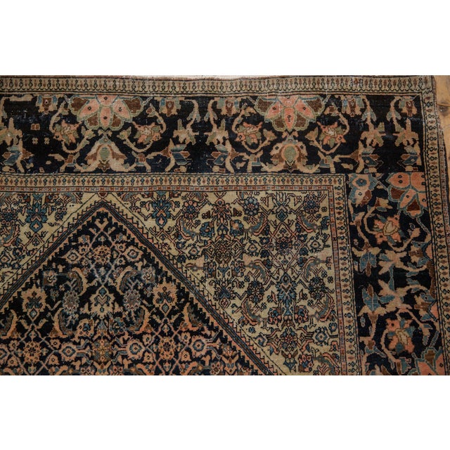1910s Antique Persian Farahan Sarouk Herati Wool Rug For Sale - Image 13 of 14