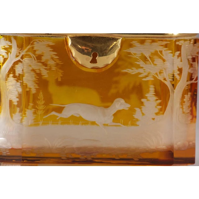 19th Century Bohemian Crystal Jewelry Box For Sale - Image 5 of 6