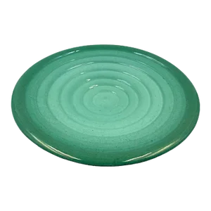 1960s Midcentury Green Ceramic Plate / Centerpiece, Giuseppe Mazzotti, Albisola, Italy