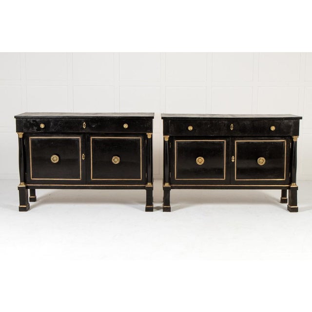 18th Century Italian Ebonised Cabinets, Set of 2 For Sale - Image 10 of 10