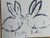 Abstract 1970s Abstract Sketch Moon Rabbits Series by Elia Framed For Sale - Image 3 of 4