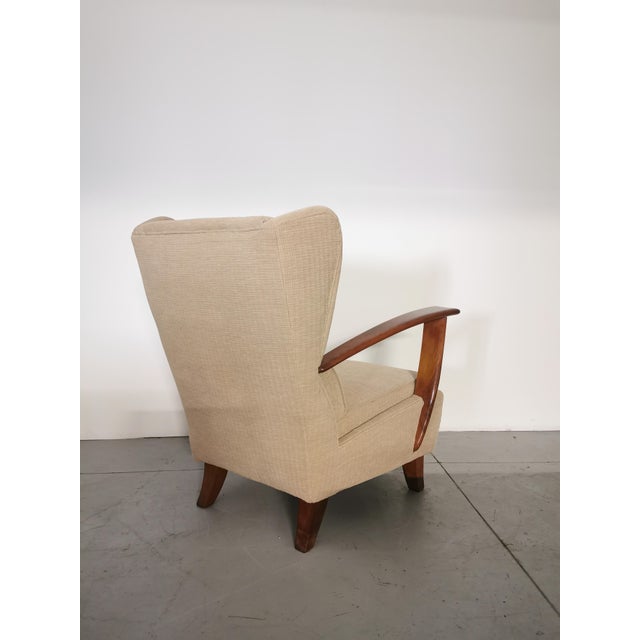Walnut Armchair by Osvaldo Borsani for Arredamenti Borsani Varedo, 1940s For Sale - Image 3 of 9