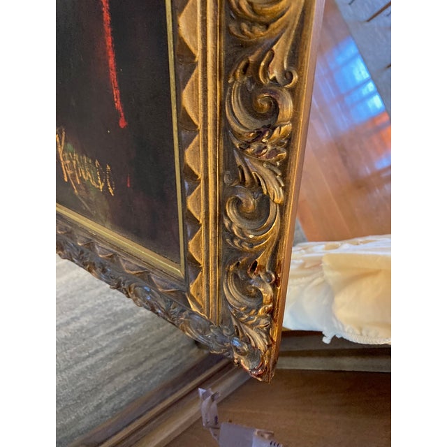 Mid 20th Century Mid 20th Century Vintage Mid Century Conquistador Oil Painting, Framed For Sale - Image 5 of 10