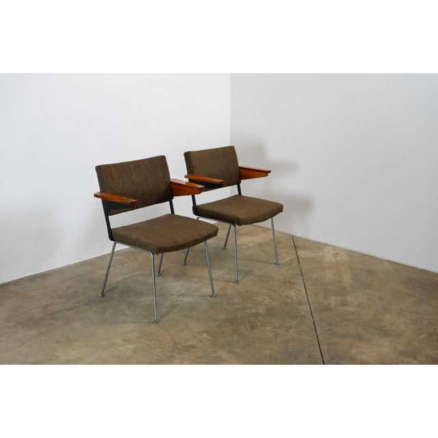 L11 Armchairs attributed to A.R. Cordemeyer for Gispen, 1950s, Set of 4 For Sale - Image 11 of 12