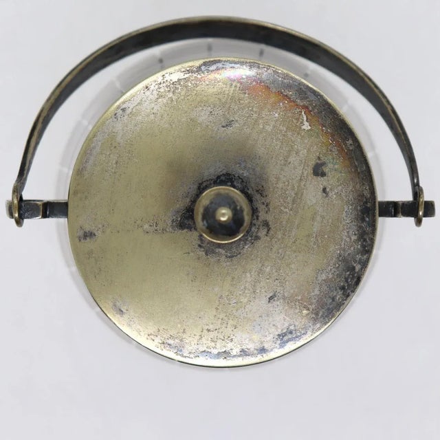 Early 20th Century English Silverplate Mounted Frosted Glass Biscuit Barrel For Sale - Image 10 of 10