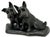 Vintage 1930s American Twin Scotties "Listen" Cast Iron Dog Doorstop Made for the Texaco Oil Co. For Sale - Image 4 of 12